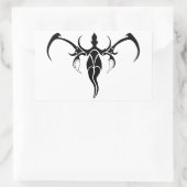 Elephant Tribal Tattoo - Schwarzweiß Rechteckiger Aufkleber (Tasche)