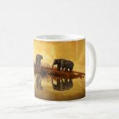 Elephant Trio Wildlife Coffee Tasse (VorderseiteRechts)
