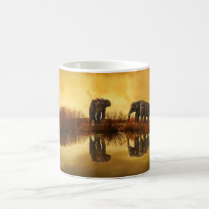 Elephant Trio Wildlife Coffee Tasse