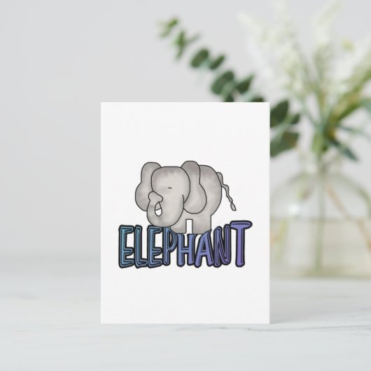Elephant Tshirts und Geschenke Postkarte (Stehend Vorderseite)