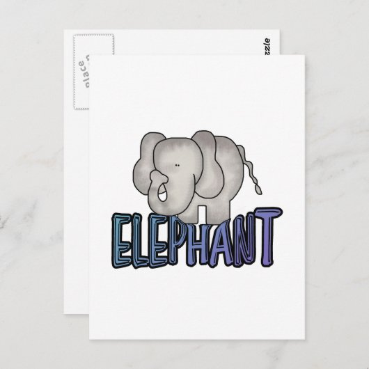 Elephant Tshirts und Geschenke Postkarte (Vorne/Hinten)
