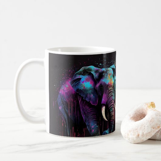 Elephant Tumbler Wrap Sublimierung Design Kaffeetasse (Mit Donut)