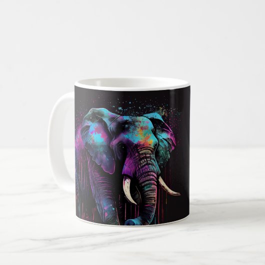 Elephant Tumbler Wrap Sublimierung Design Kaffeetasse (Vorderseite Links)