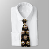 Elephant Tussle Wildlife Frame Neck Tie Krawatte (Gebunden)