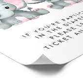 Elephant Twin Baby Girls Duschschlacken Poster (Ecke)