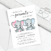 Elephant Twin Girl Boy Couples Kinderdusche Einladung