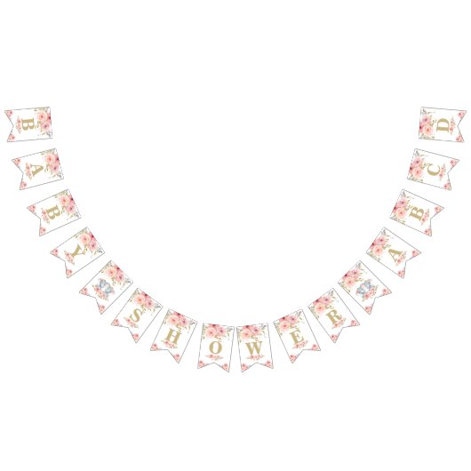 Elephant Twins Baby Showbanner Wimpelkette (Alle)