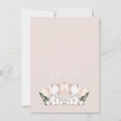 Elephant Twins Blumengrün Kinderdusche Einladung (Rückseite)