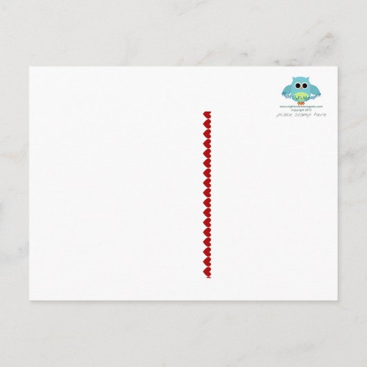 Elephant Twins in Blau Danke Postcard Postkarte (Rückseite)