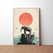 Elephant über Tier Natur Naturschönheit Poster