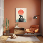 Elephant über Tier Natur Naturschönheit Poster