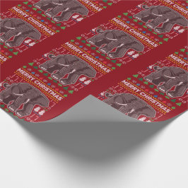 Elephant Ugly Christmas Sweater Wildlife Series Geschenkpapier