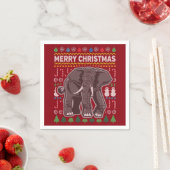 Elephant Ugly Christmas Sweater Wildlife Series Serviette (Beispiel)