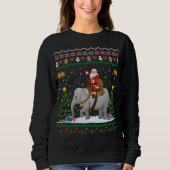 Elephant Ugly Xmas Geschenk Weihnachtsfeier Sweatshirt (Vorderseite)
