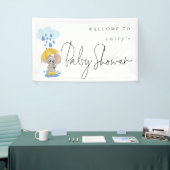 Elephant Umbrella Name Willkommen bei Baby Shower Banner (Messeveranstaltung)