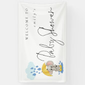 Elephant Umbrella Name Willkommen bei Baby Shower Banner (Vertikal)