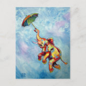 Elephant Umbrella Postkarte (Vorderseite)