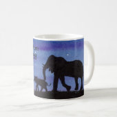Elephant und Baby Kaffeetasse (VorderseiteRechts)