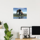 Elephant und Baby Poster (Heimbüro)