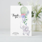 Elephant und Ballon Danke (Stehend Vorderseite)