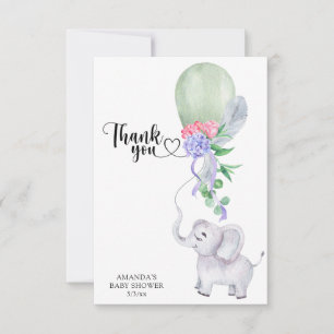 Elephant und Ballon Danke