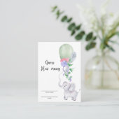 Elephant und Balloon Gucken Sie, wie viele Begleitkarte (Stehend Vorderseite)