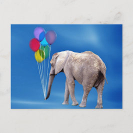 Elephant und Balloons Postkarte