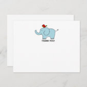 Elephant und Bird Vielen Dank Notecards Einladung (Vorne/Hinten)