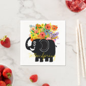 Elephant und Blume Paper Napkin Serviette (Beispiel)