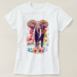 Elephant und Blume T - Shirt