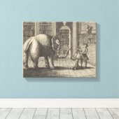 Elephant und Buchhändler, anonym Leinwanddruck (Insitu (Holzboden))