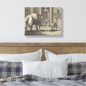 Elephant und Buchhändler, anonym Leinwanddruck (Insitu (Schlafzimmer))