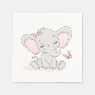 Elephant und Butterfly Zebra Napkins Serviette