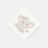 Elephant und Butterfly Zebra Napkins Serviette (Ecke)