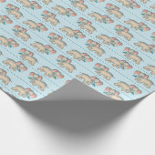 Elephant und die Bluebird-Abbildung Geschenkpapier (Ecke)