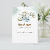 Elephant und Flugzeug Vintag Niedlich Danke (Stehend Vorderseite)