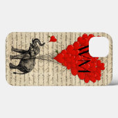 Elephant und Herzballon mit Monogramm Case-Mate iPhone Hülle (Rückseite (Horizontal))