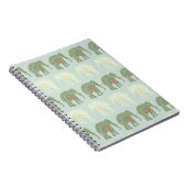 Elephant und Mandala in Light Green Notizblock (Rechte Seite)