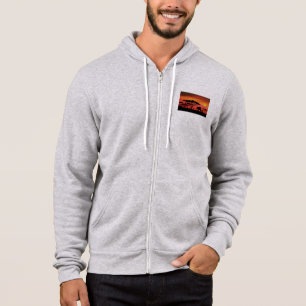 Elephant und Serengeti Orange Sunset Hoodie