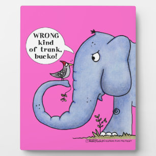 Elephant und Woodpecker-Missverständnis Fotoplatte