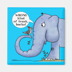 Elephant und Woodpecker-Missverständnis Magnet