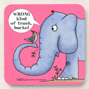 Elephant und Woodpecker-Missverständnis Untersetzer