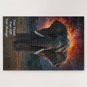 Elephant unter einem Sternenhimmel Puzzle (Horizontal)