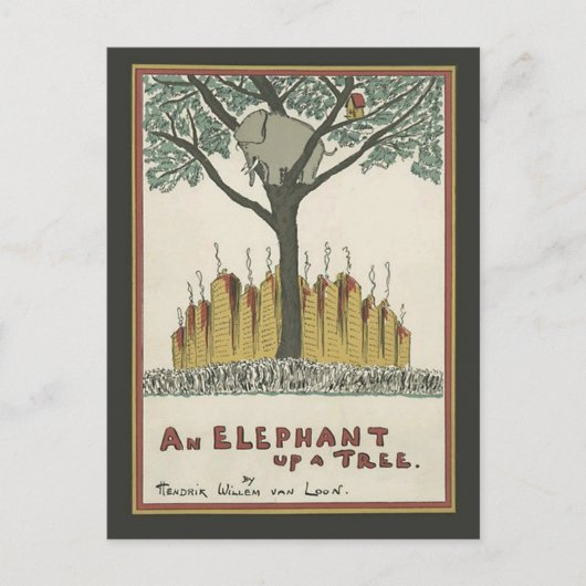 Elephant up a Tree Postkarte (Vorderseite)