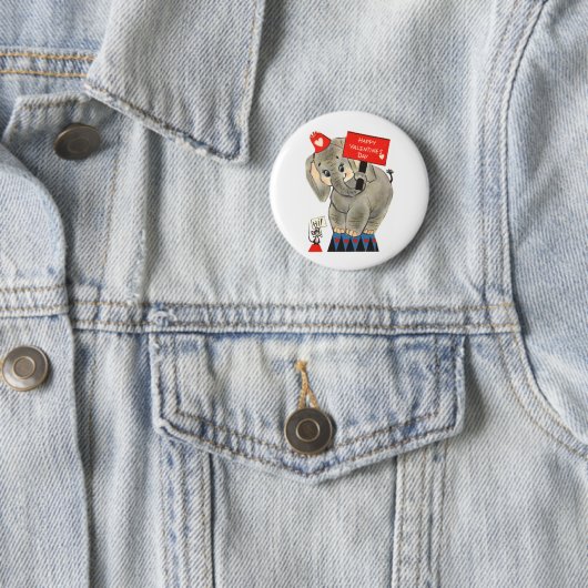 Elephant Valentine Card Button (Beispiel)