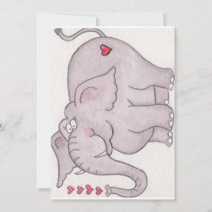 Elephant Valentine Feiertagskarte