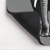 Elephant Vector Art Illustration Schwarz-Weiß Mousepad (Ecke)