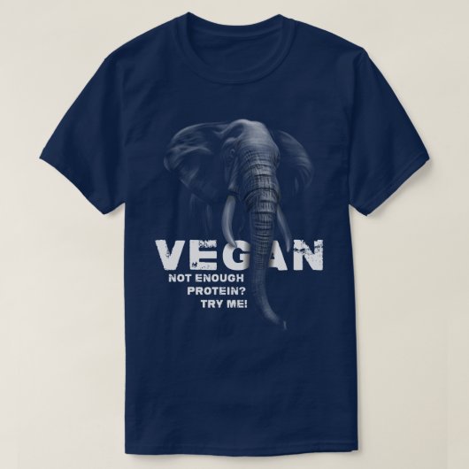 Elephant Vegan Workout Wfpb Clothing Vegan Protein T-Shirt (Design vorne)