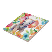 Elephant Vibrany Watercolor Fliese (Seite)