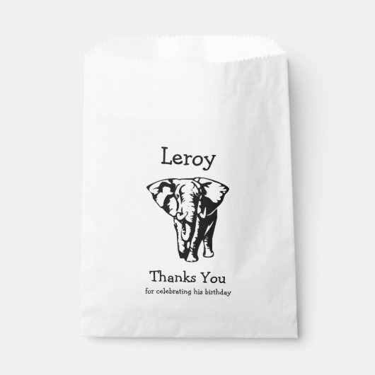Elephant Vielen Dank Geschenktütchen (Vorderseite)